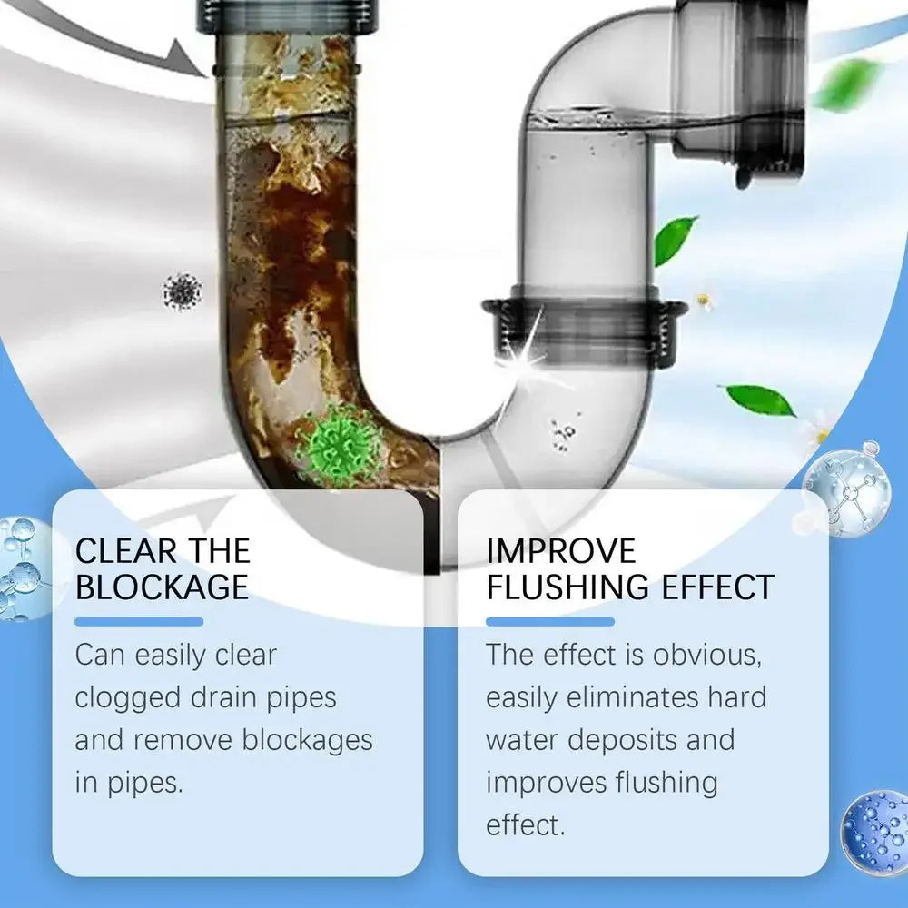 260g Powerful Drain Clog Remover – Kitchen & Bathroom Pipe Dredging Powder.