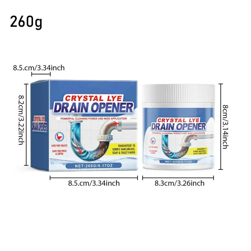 260g Powerful Drain Clog Remover – Kitchen & Bathroom Pipe Dredging Powder.