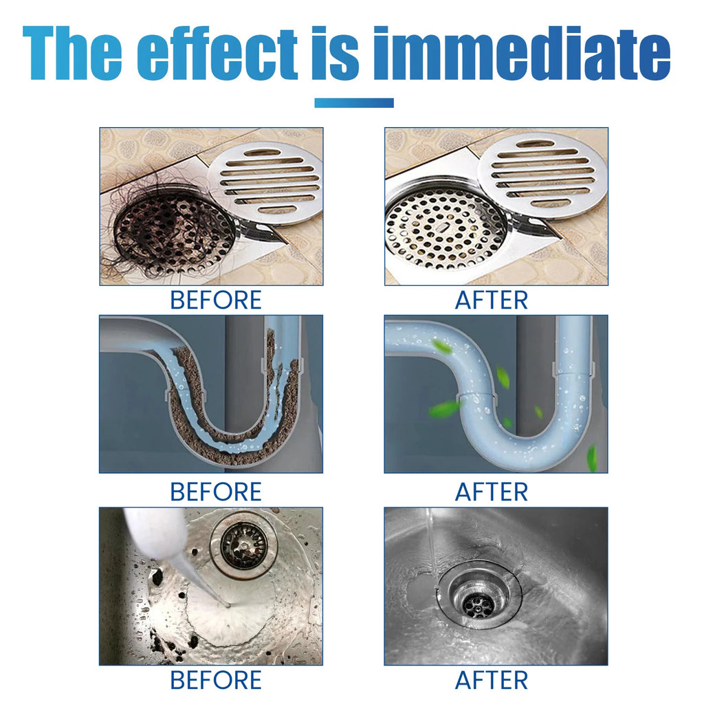 Powerful Pipe Dredging Agent – Fast-Acting Drain Cleaner for Sink & Toilet Clogs.