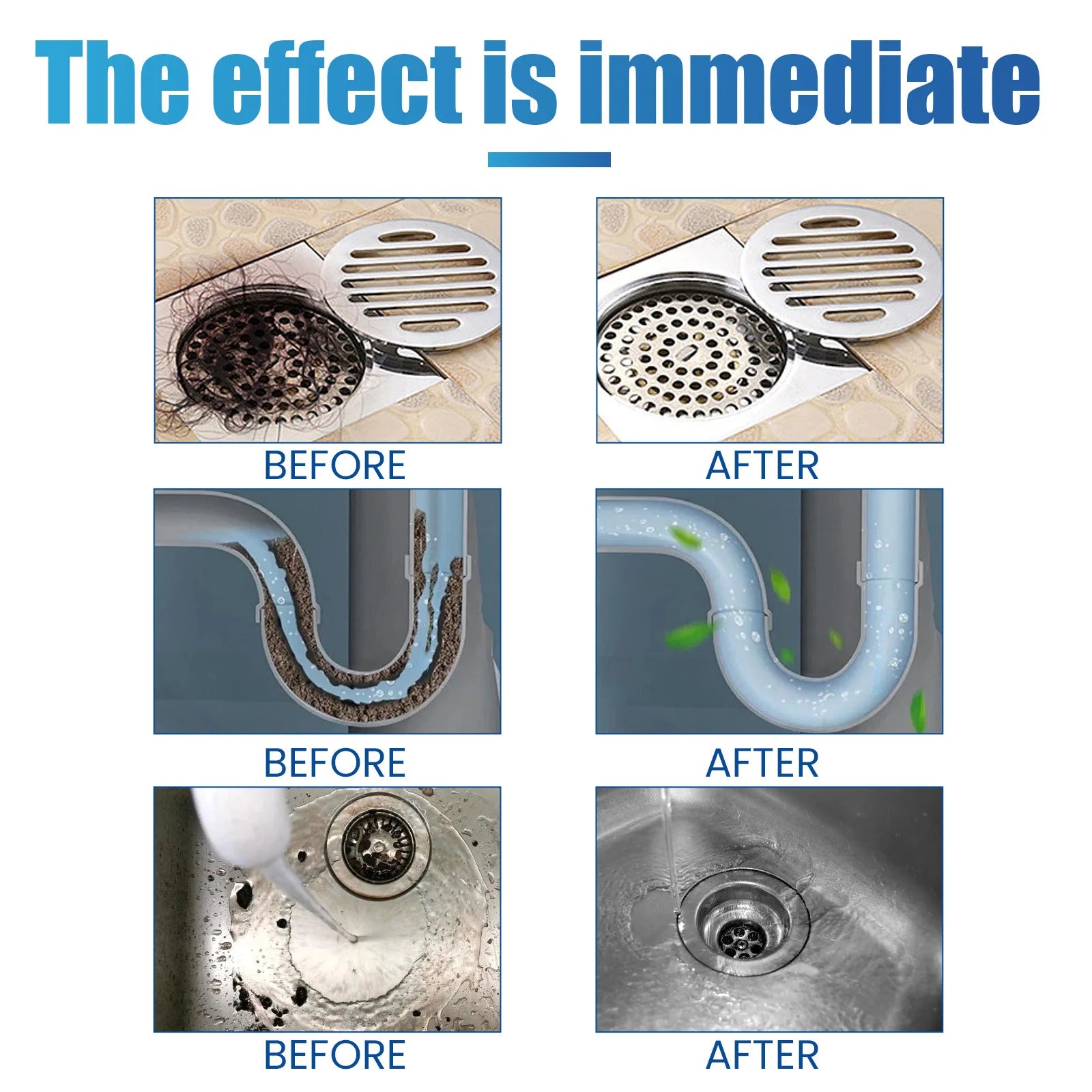 Powerful Pipe Dredging Agent – Fast-Acting Drain Cleaner for Sink & Toilet Clogs.