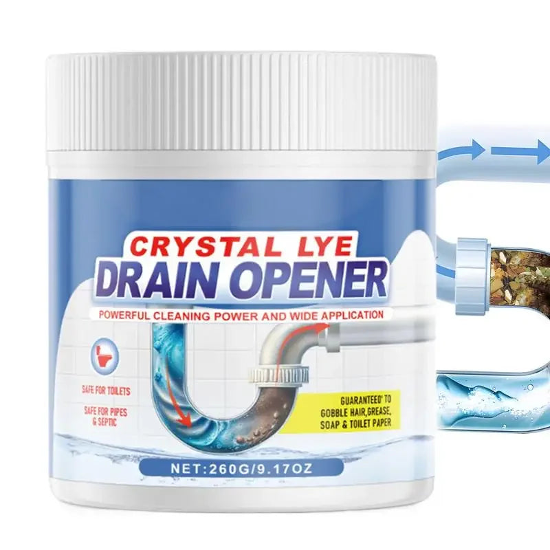 260g Powerful Drain Clog Remover – Kitchen & Bathroom Pipe Dredging Powder.