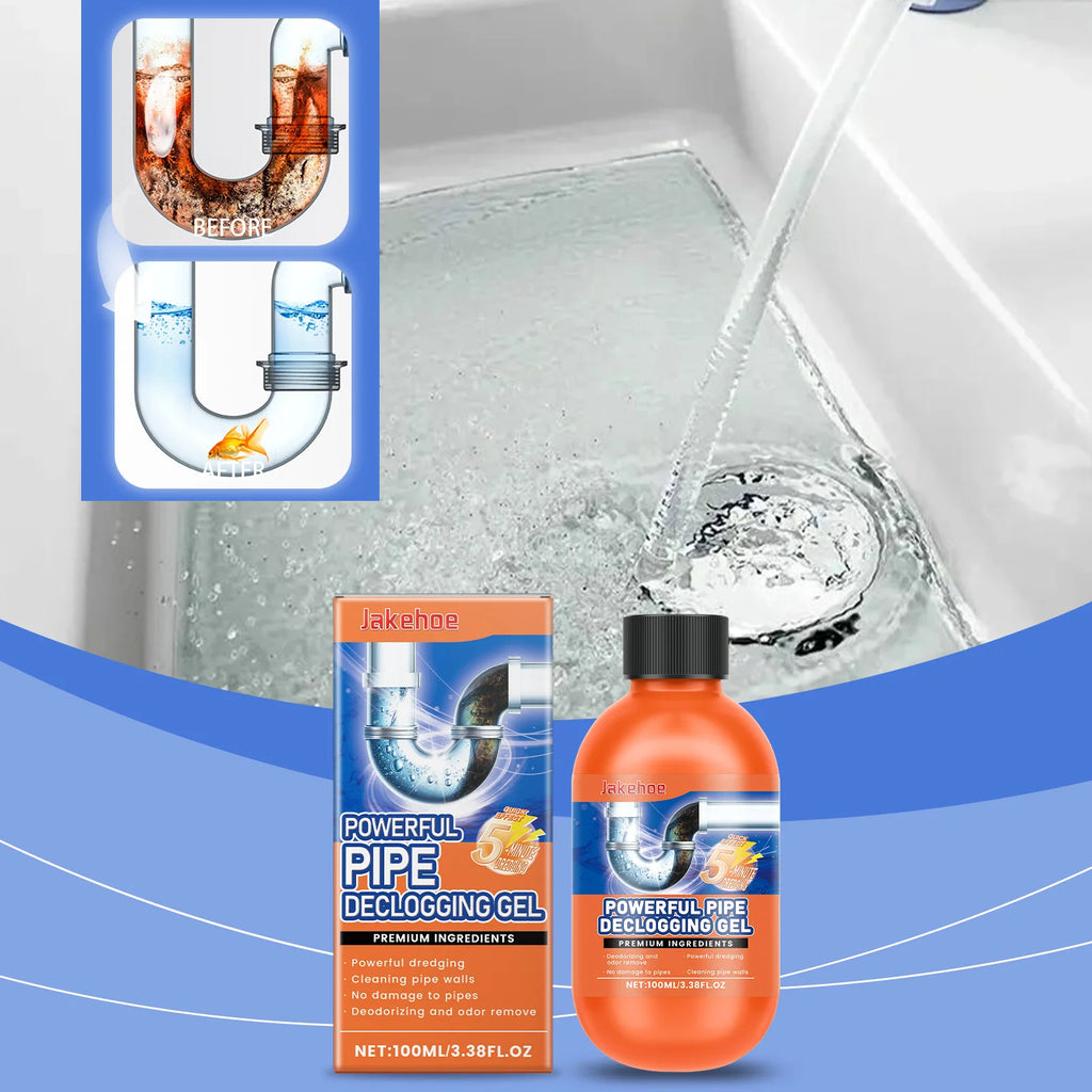 Fast-Acting Pipe Unclogging Powder for Kitchen & Toilet Drains.