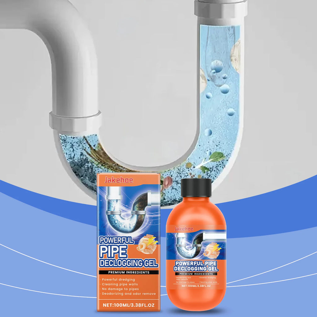 Fast-Acting Pipe Unclogging Powder for Kitchen & Toilet Drains.