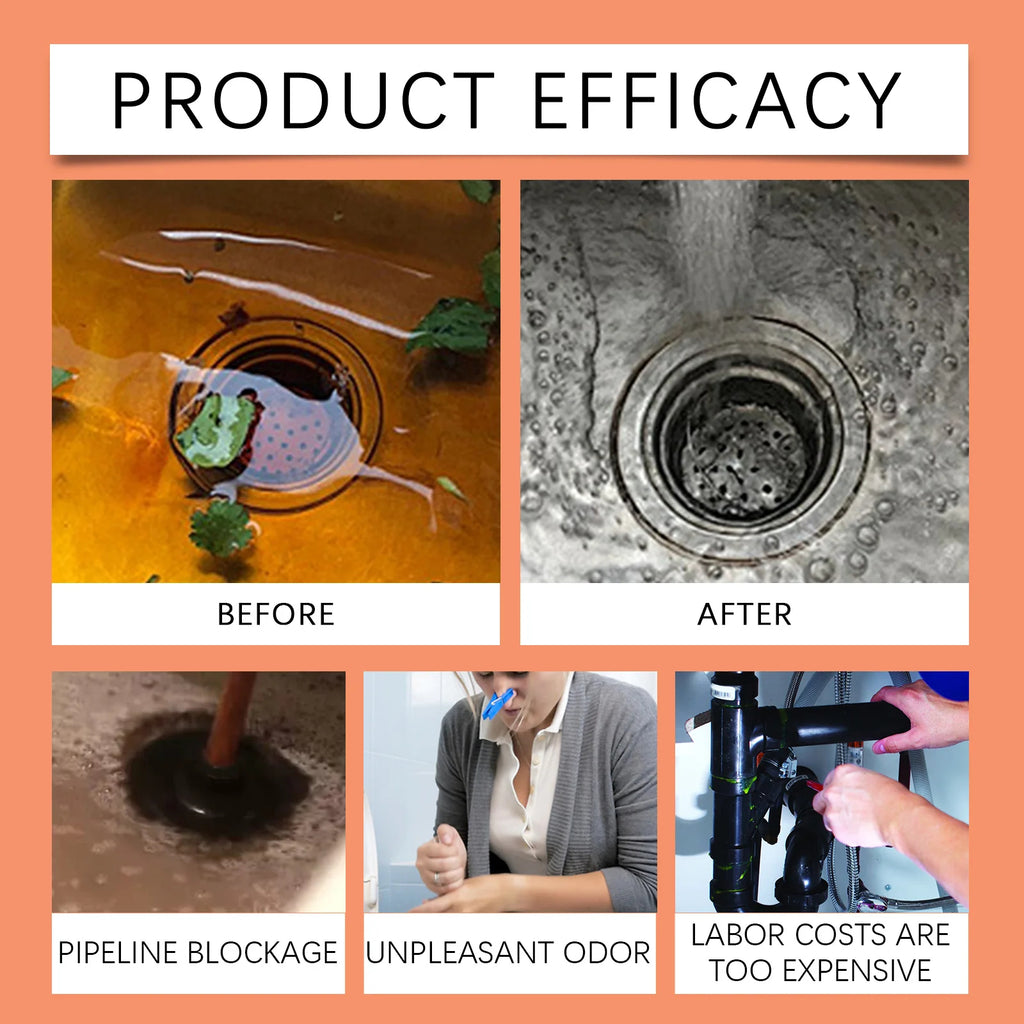 Powerful Pipeline Dredging Agent – Instantly Unclogs Drains & Removes Odors.