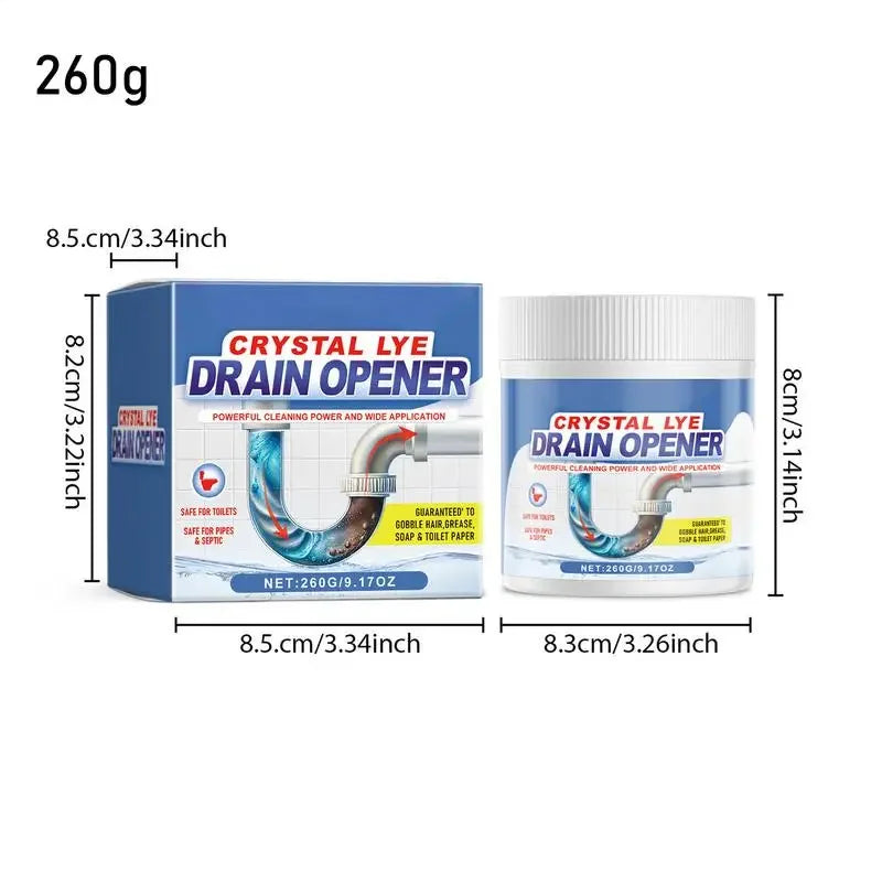 260g Powerful Drain Clog Remover – Kitchen & Bathroom Pipe Dredging Powder.