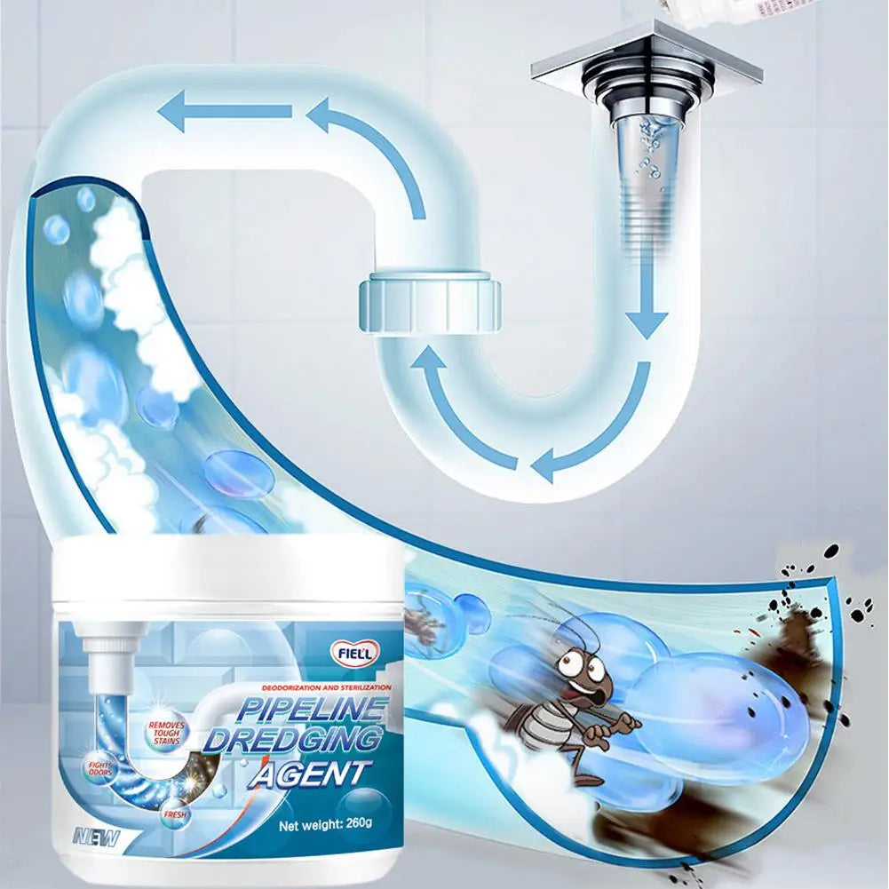 260g Powerful Pipe Dredging Agent – Kitchen & Toilet Drain Cleaner for Fast Unclogging