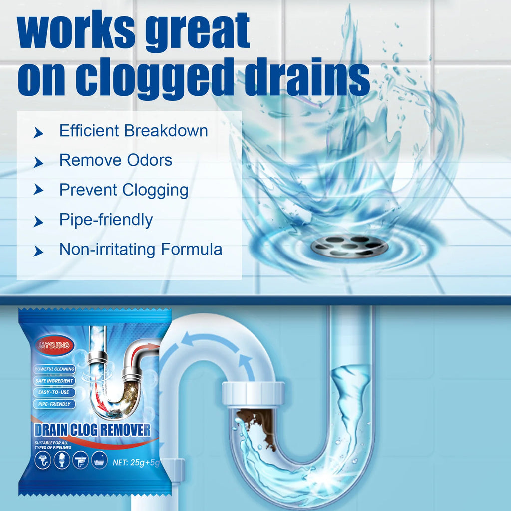 Powerful Pipe Dredging Agent – Fast-Acting Drain Cleaner for Sink & Toilet Clogs.