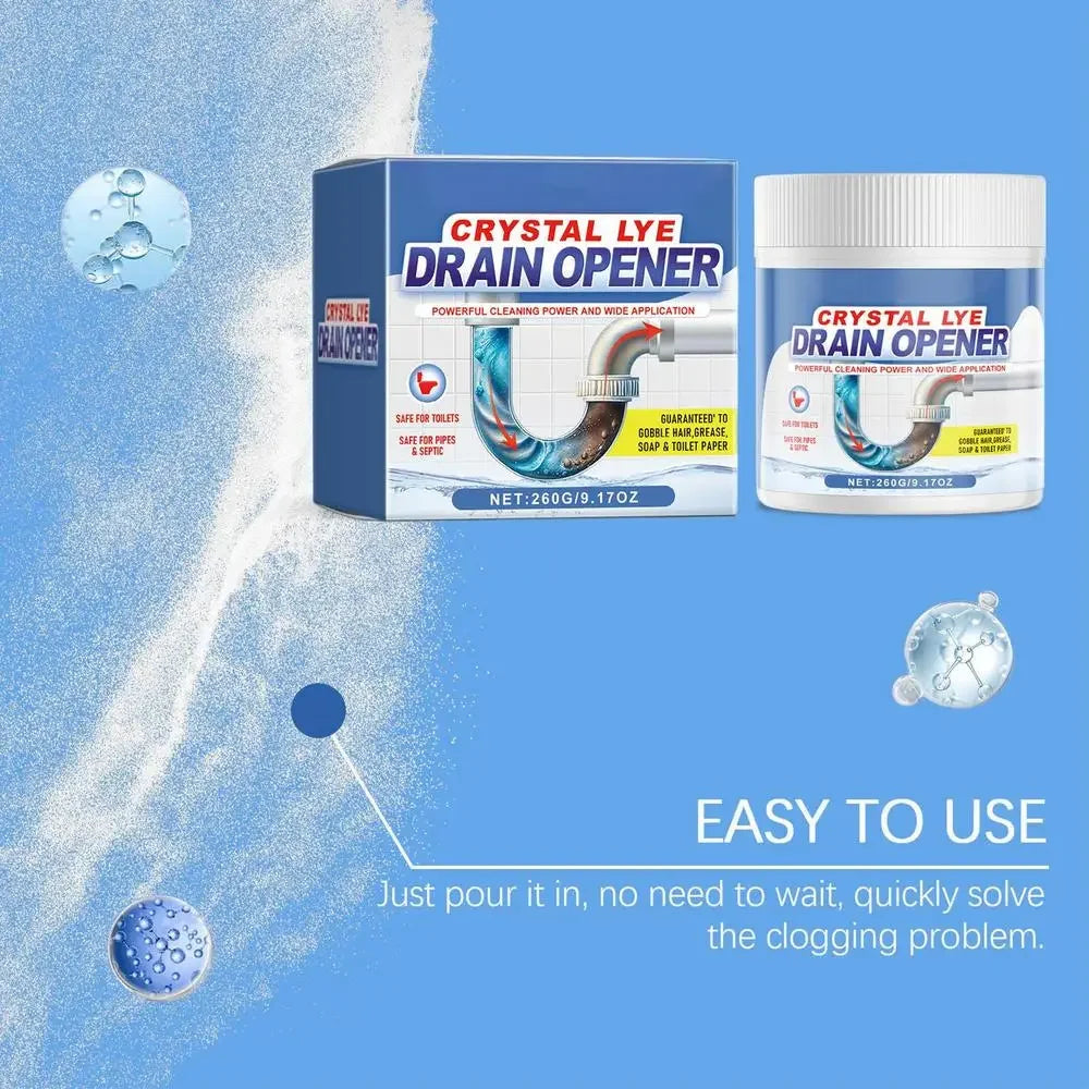 260g Powerful Drain Clog Remover – Kitchen & Bathroom Pipe Dredging Powder.