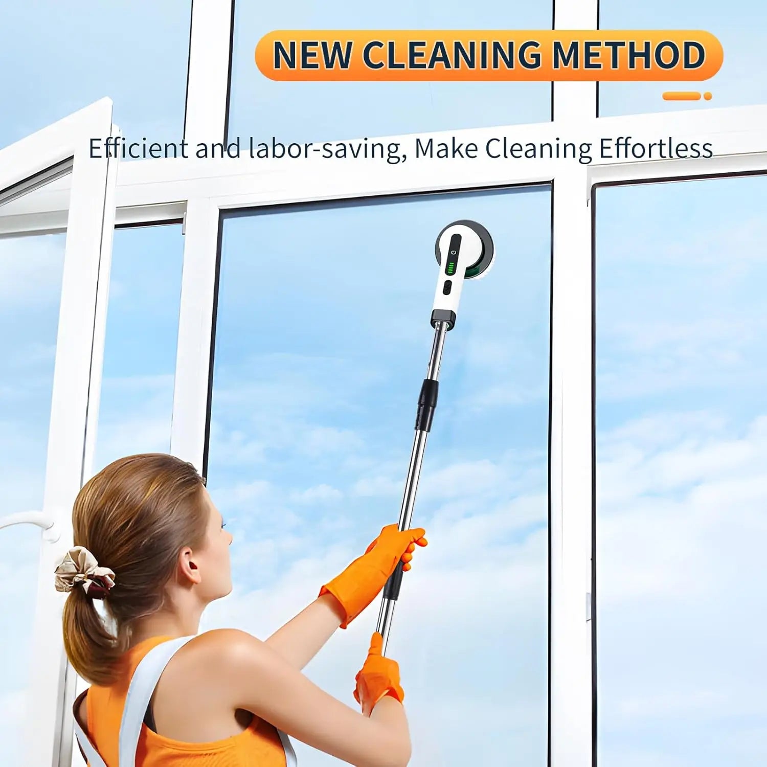 “2025 Electric Rotating Floor Scrubber – Rechargeable Power Cleaning Brush with 9 Brush Heads, Dual-Speed Motor for Deep Bathroom, Shower & Floor Cleaning.”