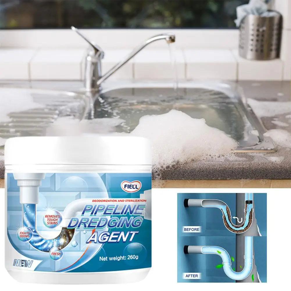 260g Powerful Pipe Dredging Agent – Kitchen & Toilet Drain Cleaner for Fast Unclogging