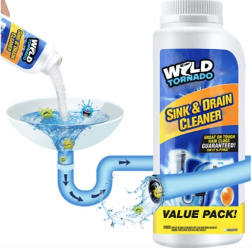 Wild Tornado Quick Foaming Drain Cleaner – High-Efficiency Sink & Toilet Clog Remover.