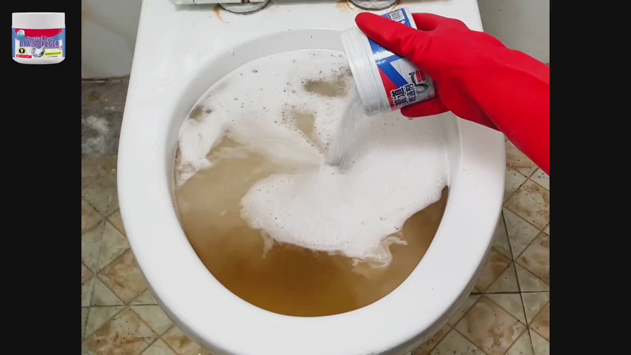 200g Powerful Crystal Lye Drain Cleaner – Instantly Unclogs Pipes & Dissolves Tough Blockages