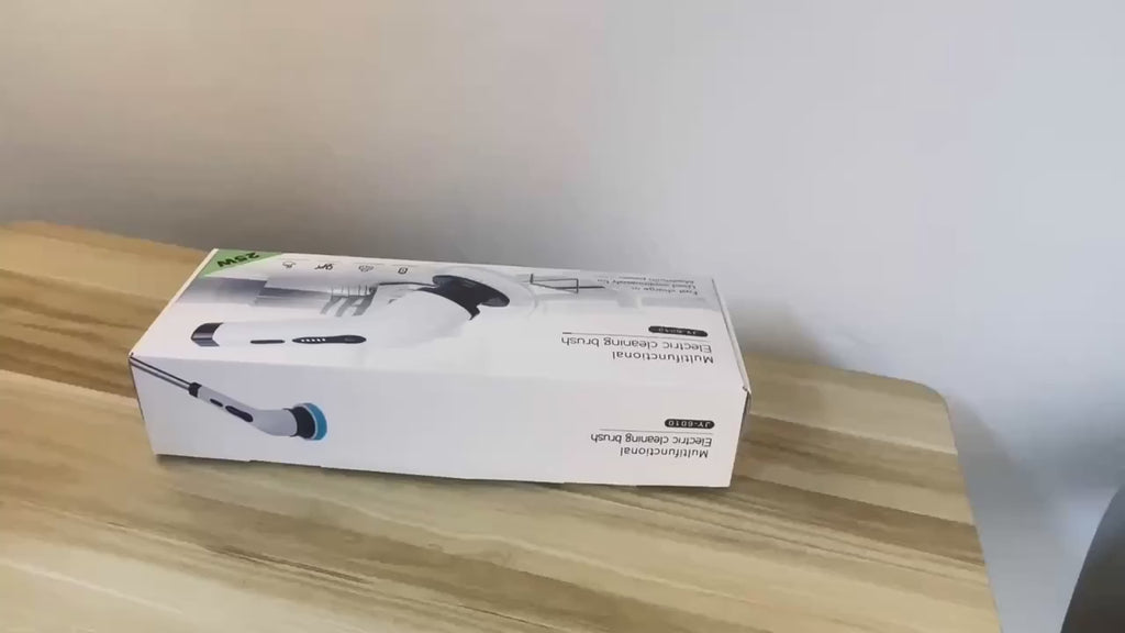 “2025 Electric Rotating Floor Scrubber – Rechargeable Power Cleaning Brush with 9 Brush Heads, Dual-Speed Motor for Deep Bathroom, Shower & Floor Cleaning.”