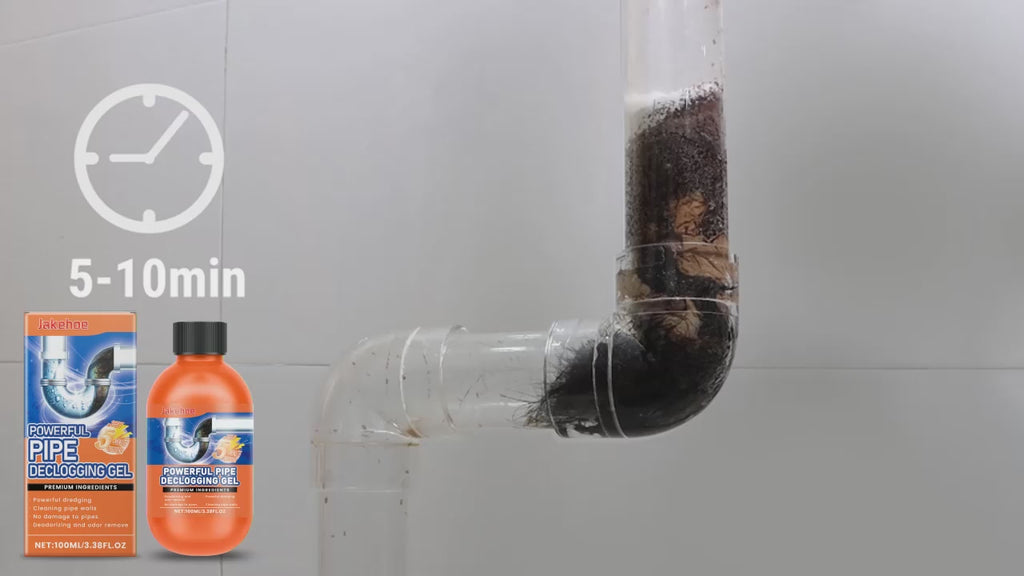 Fast-Acting Pipe Unclogging Powder for Kitchen & Toilet Drains.